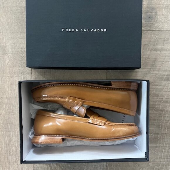 Freda Salvador Elba Loafer in Tan Leather - Picture 5 of 10